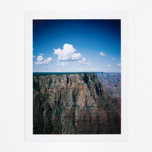 Grand Canyon and clouds photographed with Polaroid Camera.