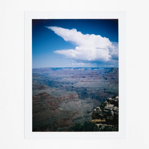 Grand Canyon and clouds photographed with Polaroid Camera and Fuji FP-100c.