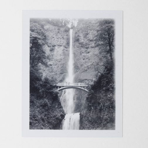 Portland, Oregon waterfall on Polaroid instant film.