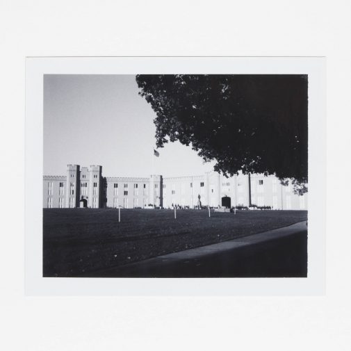 VMI (Virginia Military Institute) on Polaroid Land Camera with black and white instant film.
