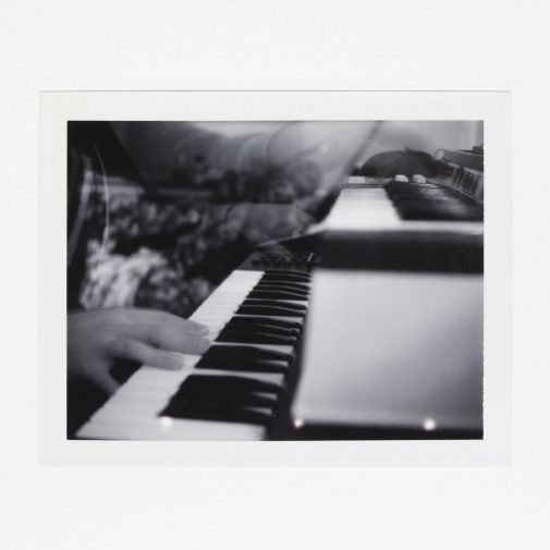 Keyboard shot on Polaroid Land Camera.