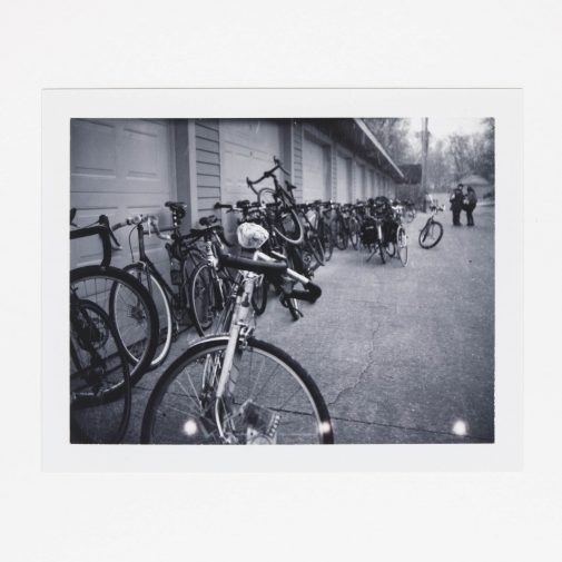 Bikes photographed in black and white on Fuji FP-3000b.